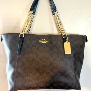 Coach Ava Tote Zipper Top Handbag